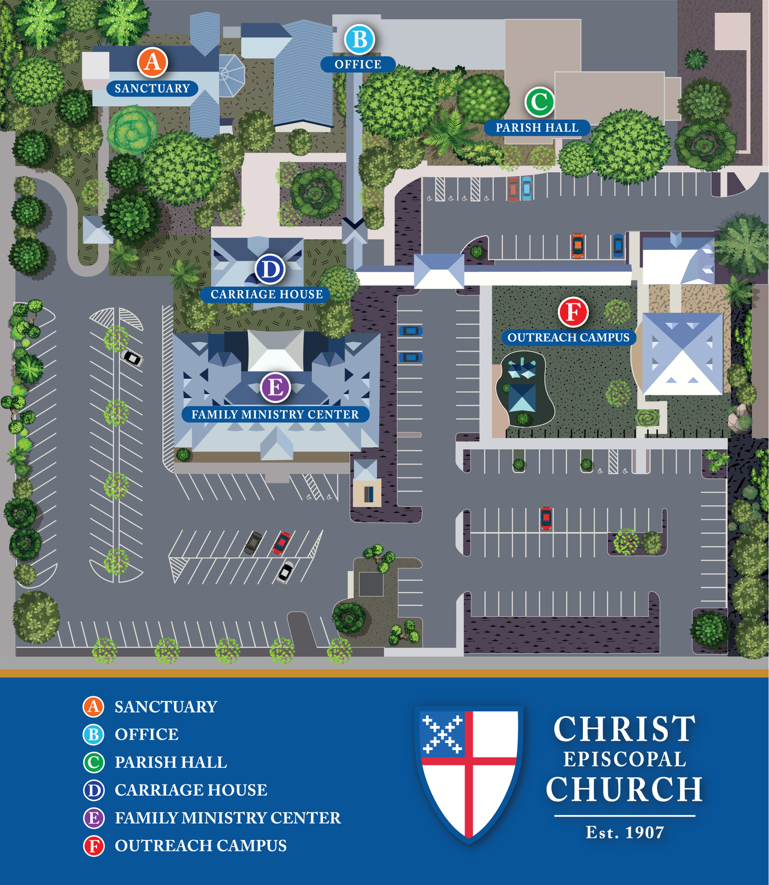 map of christ church grounds